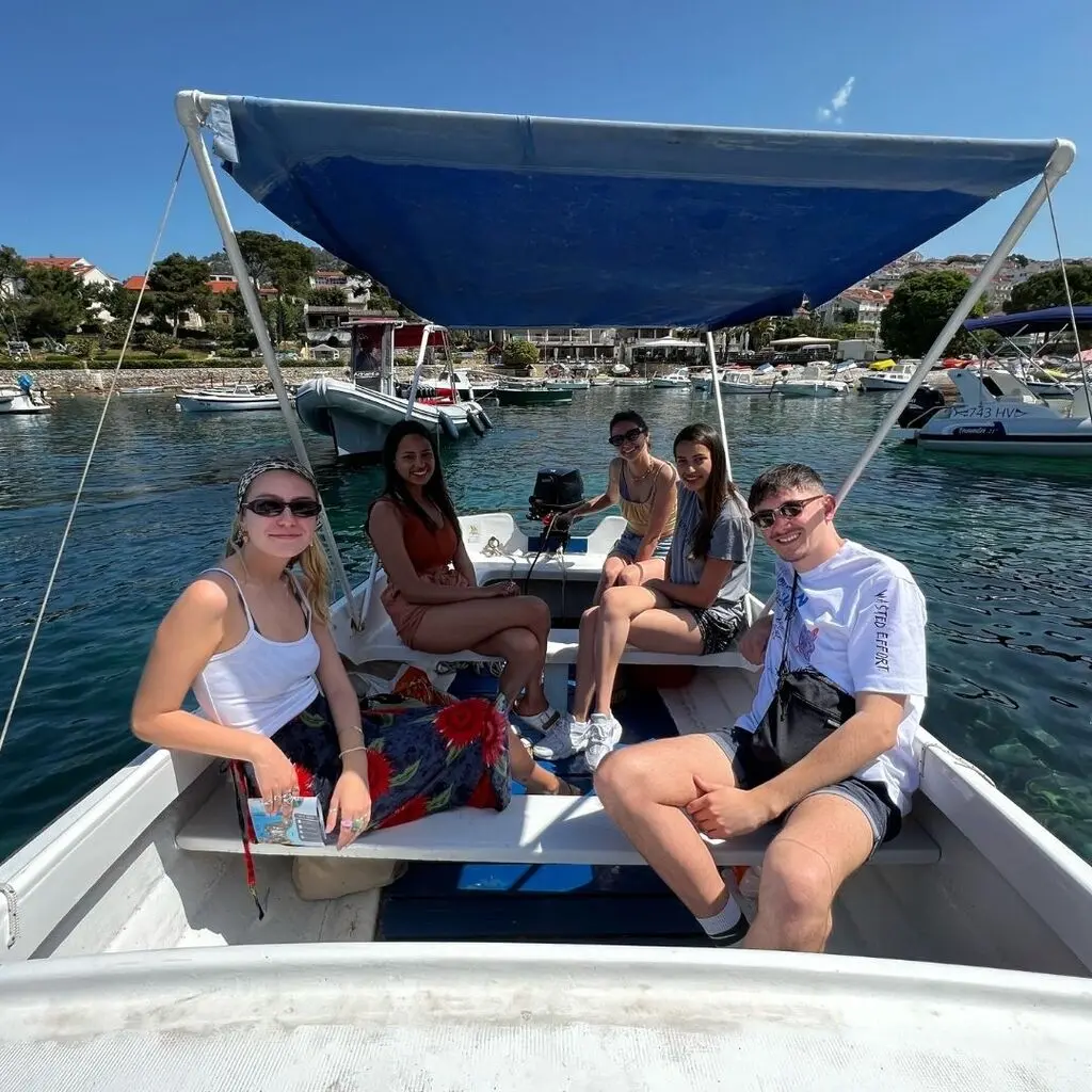 Boat chilling with my crew